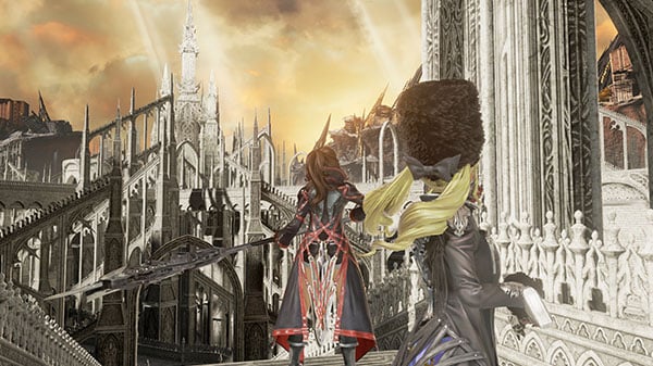 Code Vein 'Cathedral of the Sacred Blood,' Eva and Jack screenhsots -  Gematsu